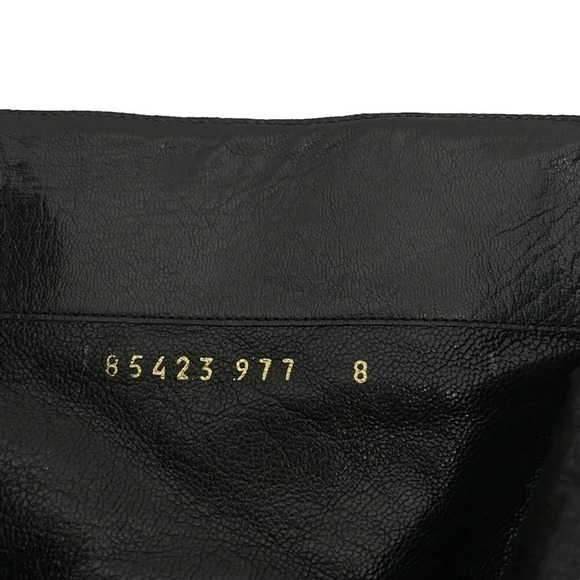 CASADEI Black Suede Stiletto Silver Rivets Studs Boots Snip Toe Chic Size 8 - Picture 8 of 11